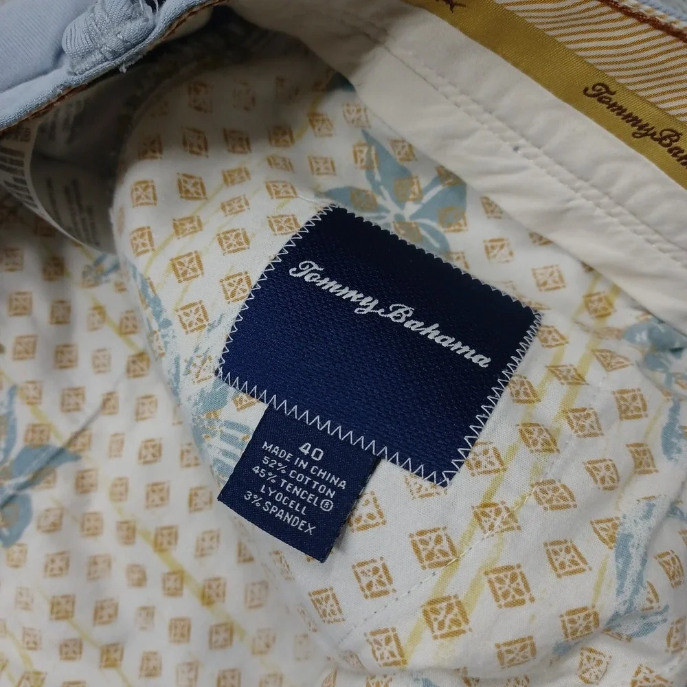Tommy Bahama Shorts Mens 40 Blue Chino Pockets Preppy Casual